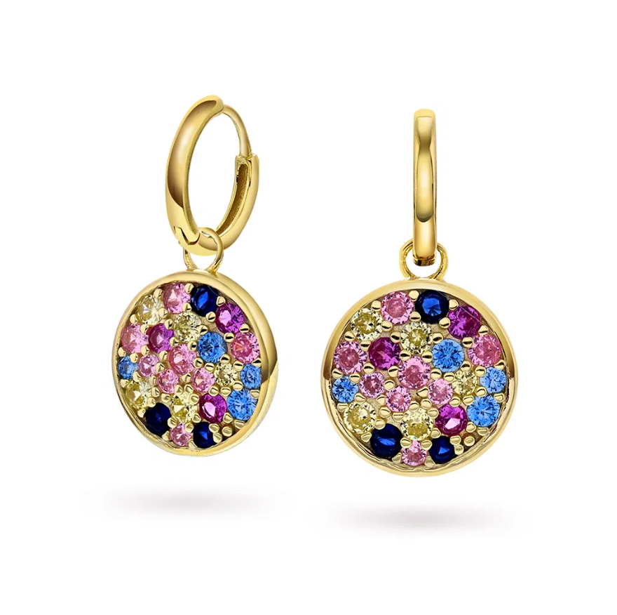 SHINE ØREDOBBER I FORGYLT SØLV