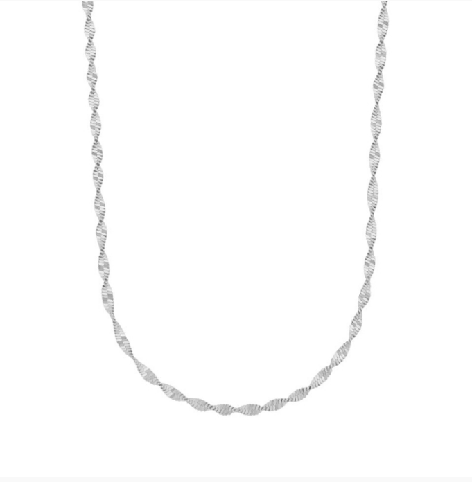 LISBON FORSØLVET HALSKJEDE