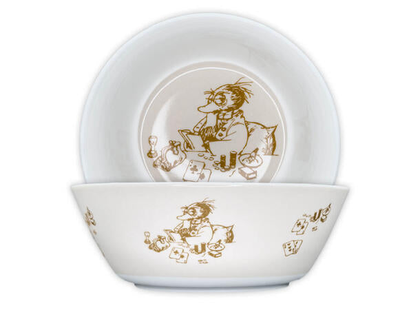 Flåklypa Flåklypa skål 14cm, Solan spiller poker