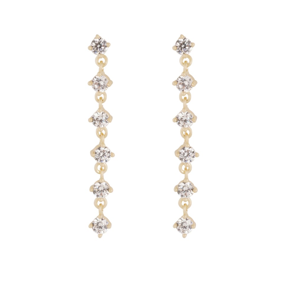 Noctelle long crystal øredobber