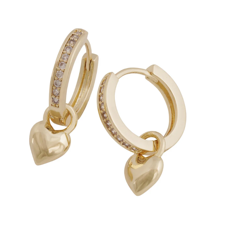 Cute crystal øreringer, forgylt