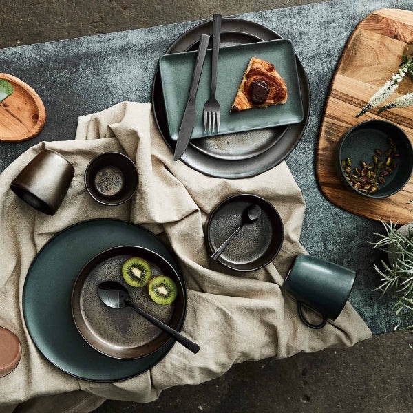 RAW bestikksett sort, 16 deler