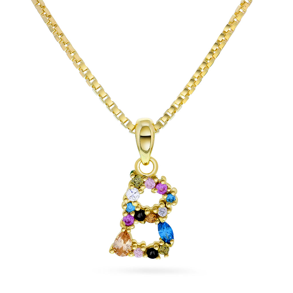 SMYKKE I SØLV MED ZIRKONIA BOKSTAV B