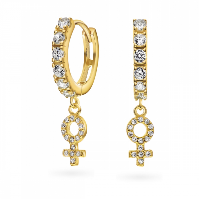 Øreringer i forgylt sølv, Girlpower