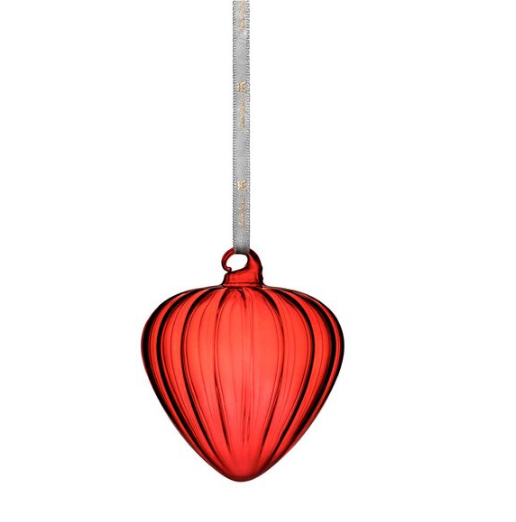 HAZEL dekorkule 10 cm, Rød