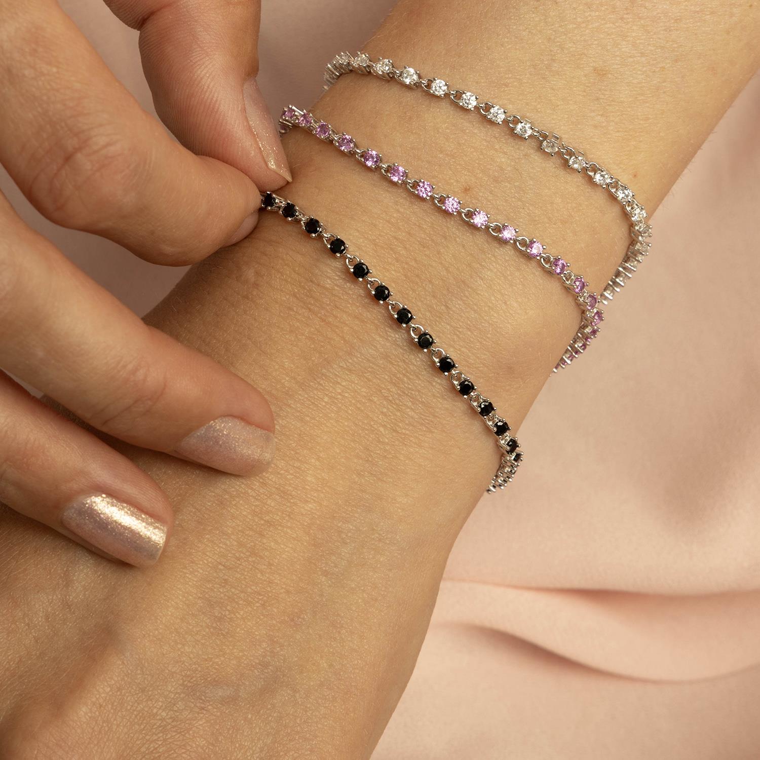 Zela armbånd i sølv med hvit zirkonia