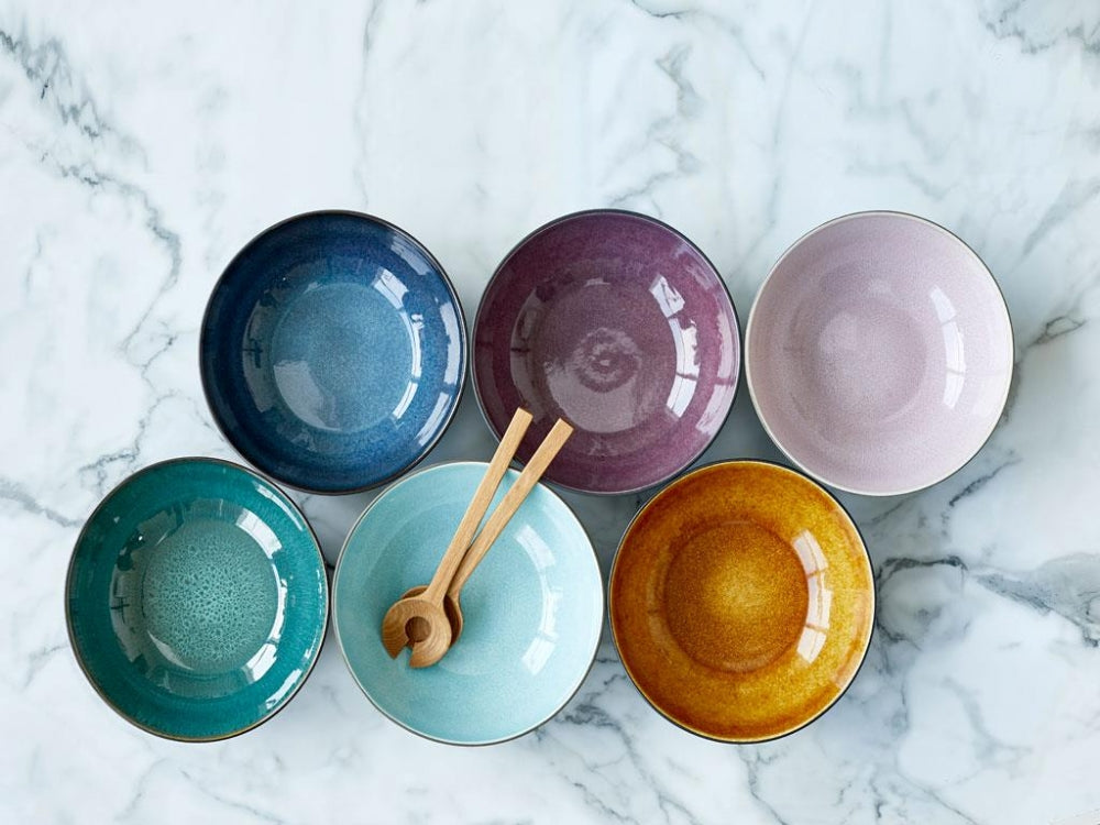 Salatbolle 30cm, Sort/mørkblå