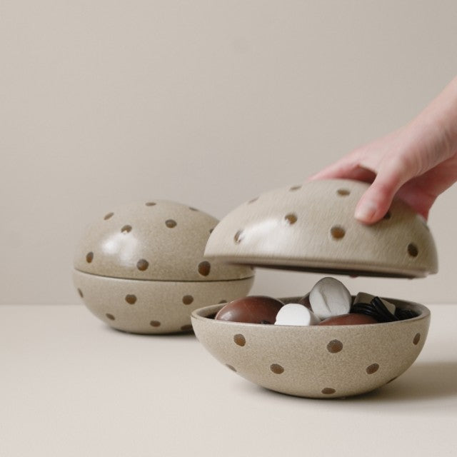 Nest Skål, Beige Dot