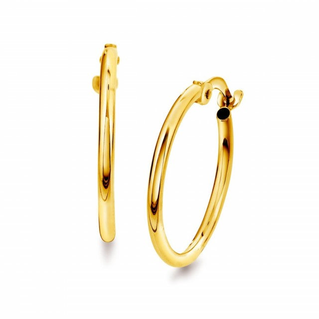 Øreringer i gull, 15 mm