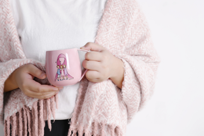 ROSA SLØYFE KRUS, 40CL