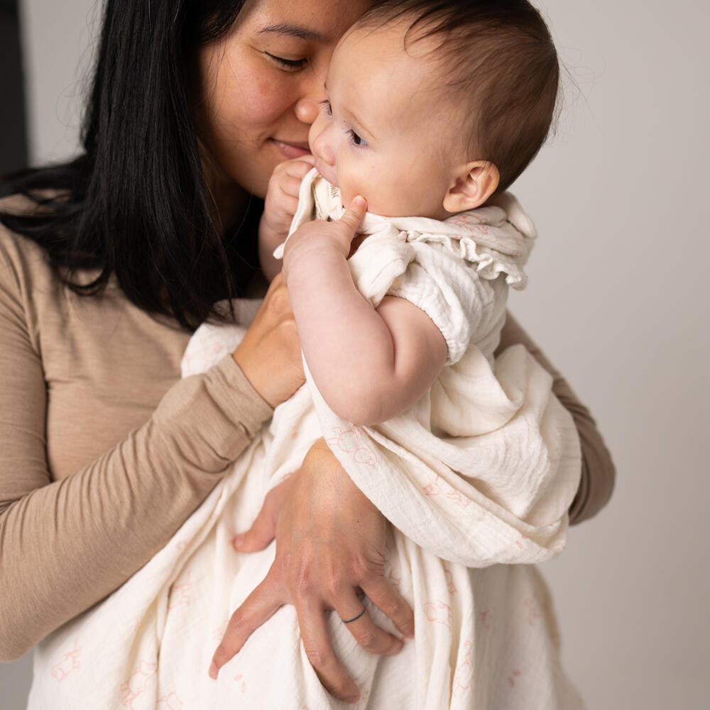 Mummi babyteppe rosa, 120x120cm