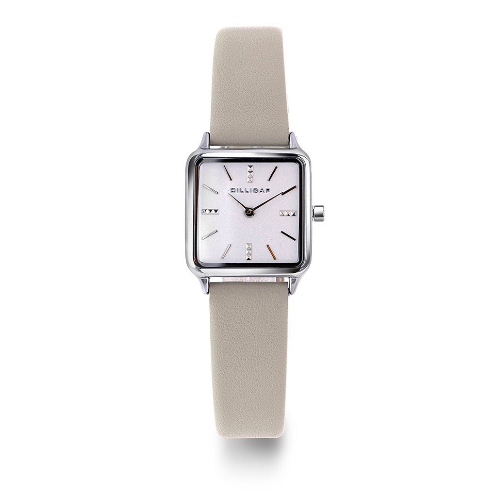 KLOKKE MED BEIGE REM