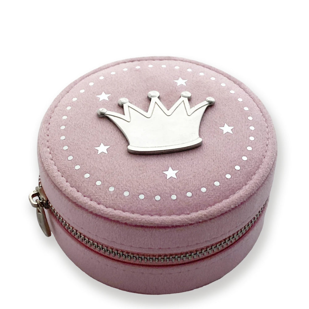 Rosa smykkeskrin i velour