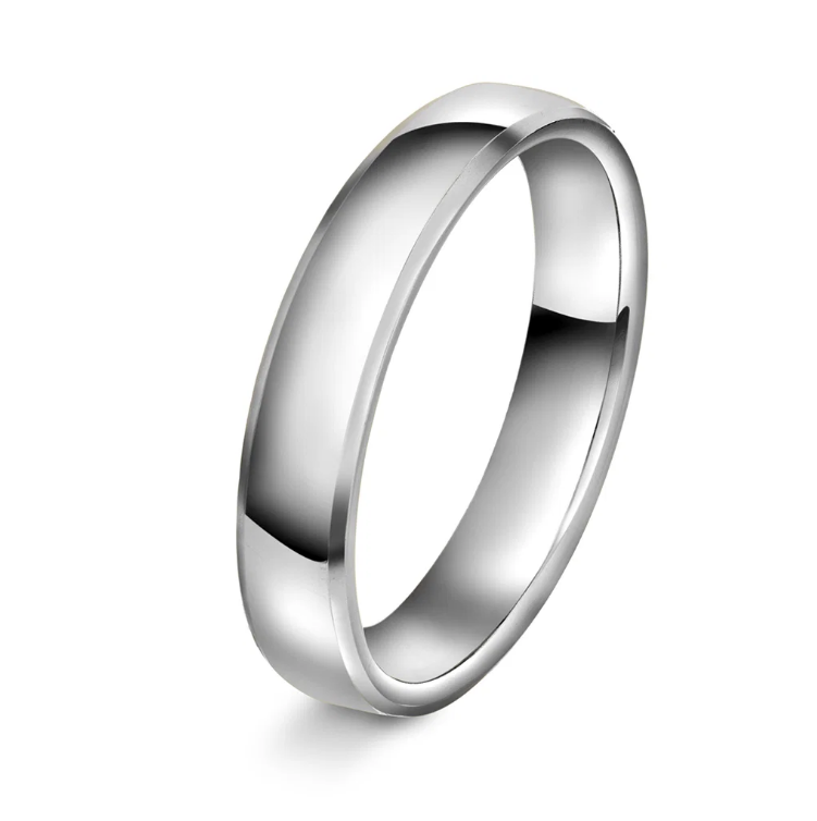 Giftering i hvitt gull, 4 mm