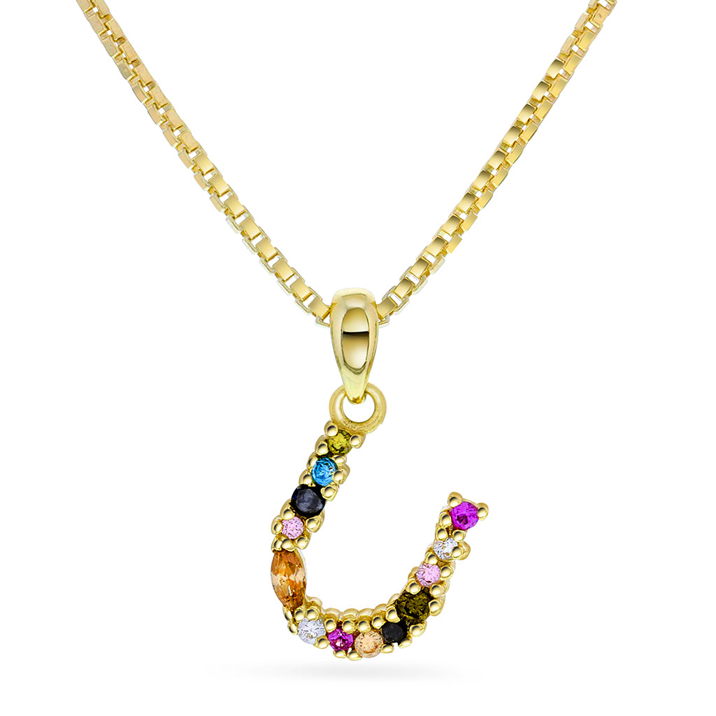 SMYKKE I SØLV MED ZIRKONIA BOKSTAV U