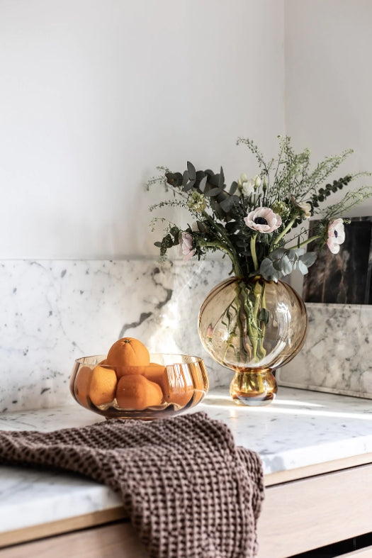 Meadow Swirl Vase Medium, Amber