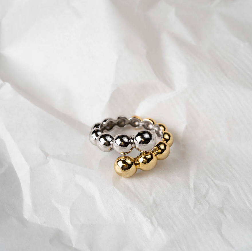 Axis ring i bicolor sølv