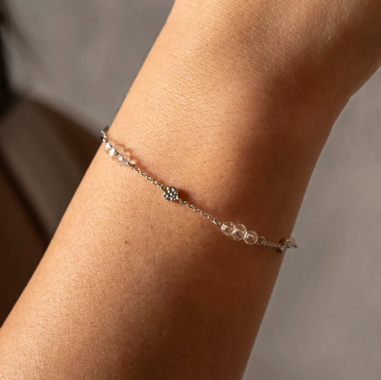 Fairy armbånd i sølv, Blanke Krystaller