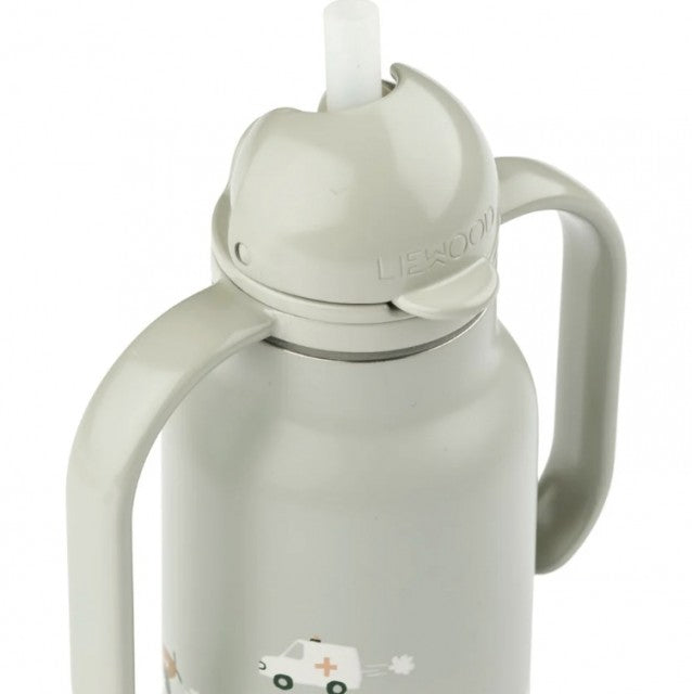 Kimmie Drikkeflaske m/håndtak 250ml, Vehicles/Dove Blue