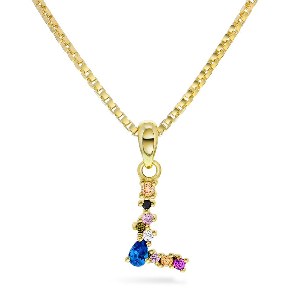 SMYKKE I SØLV MED ZIRKONIA BOKSTAV L