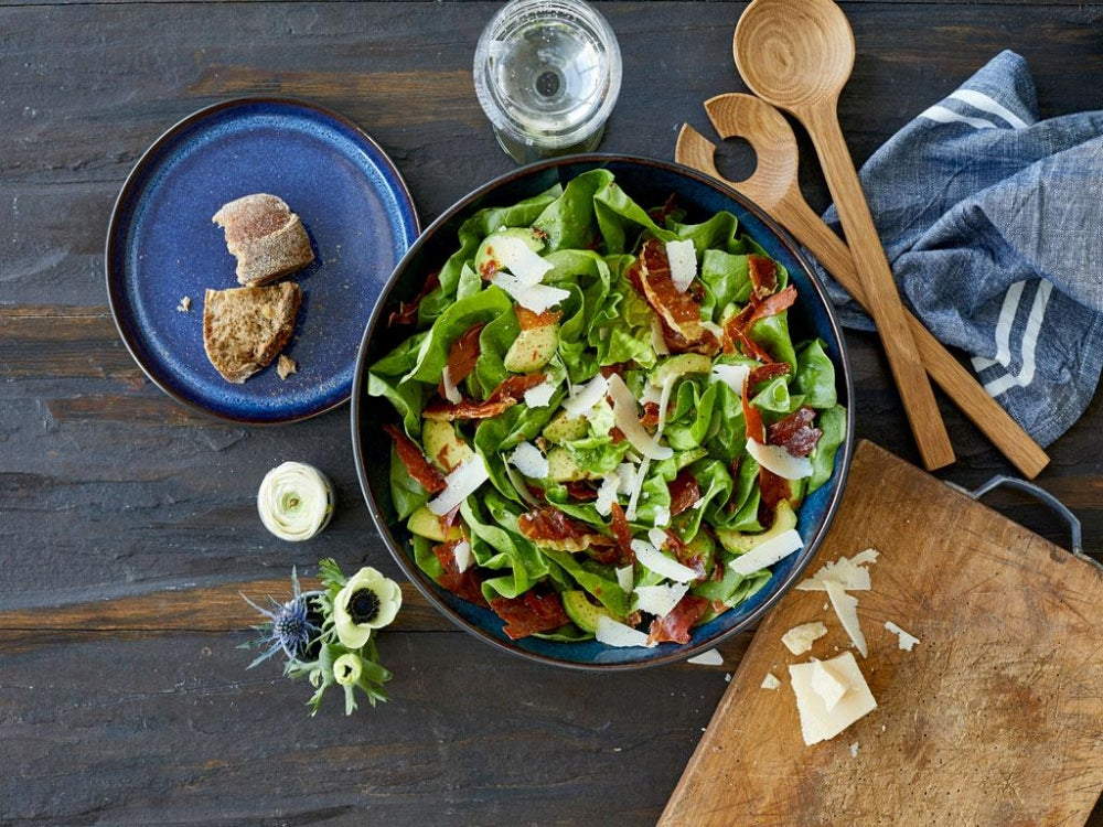 Salatbolle 30cm, Sort/mørkblå