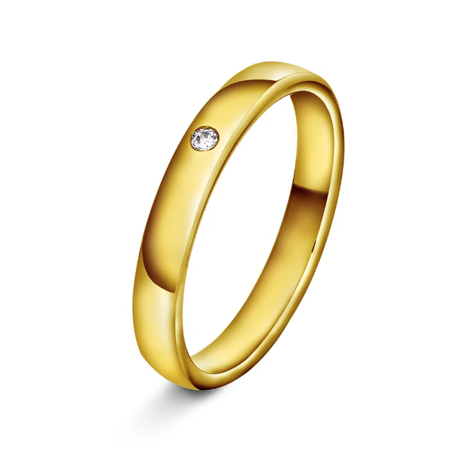GIFTERING I GULT GULL 0,02 CT WSI 3 MM