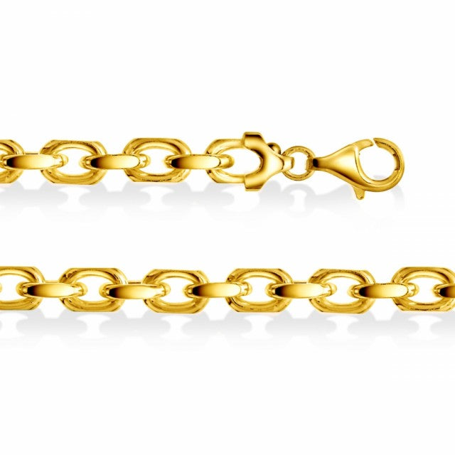 Anker armbånd i forgylt sølv, 5 mm