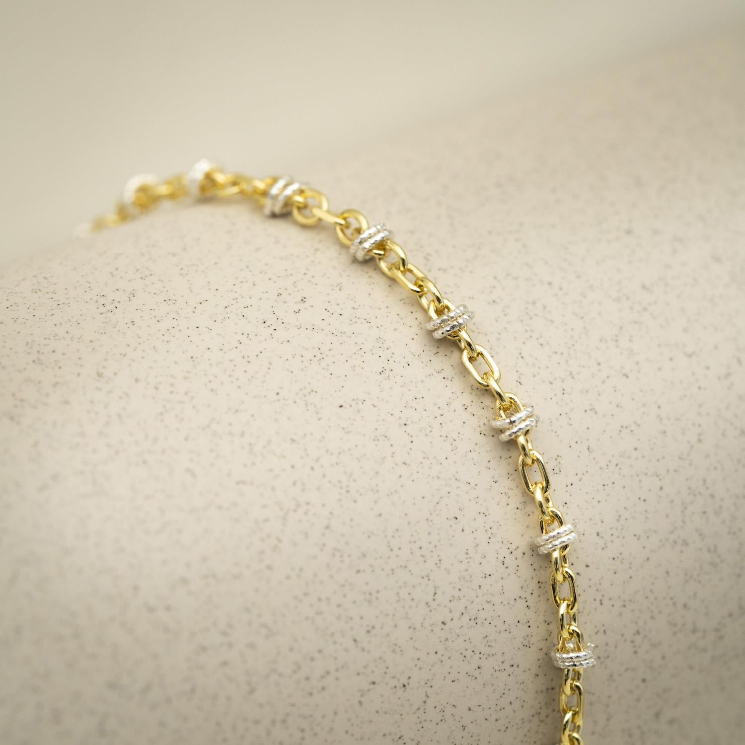 Candy Armbånd i sølv, to-farget