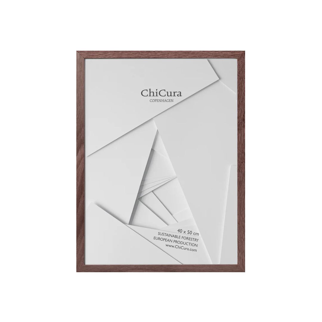 TRERAMME - 40 X 50CM - MØRK EIK - GLASS