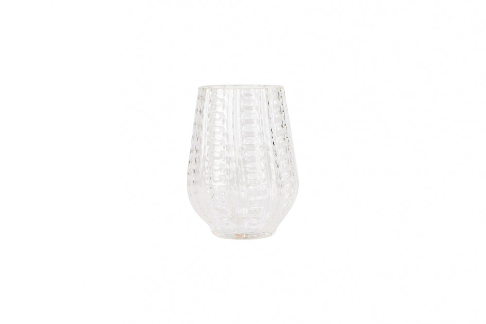 Twisted Drinking Glass, Clear