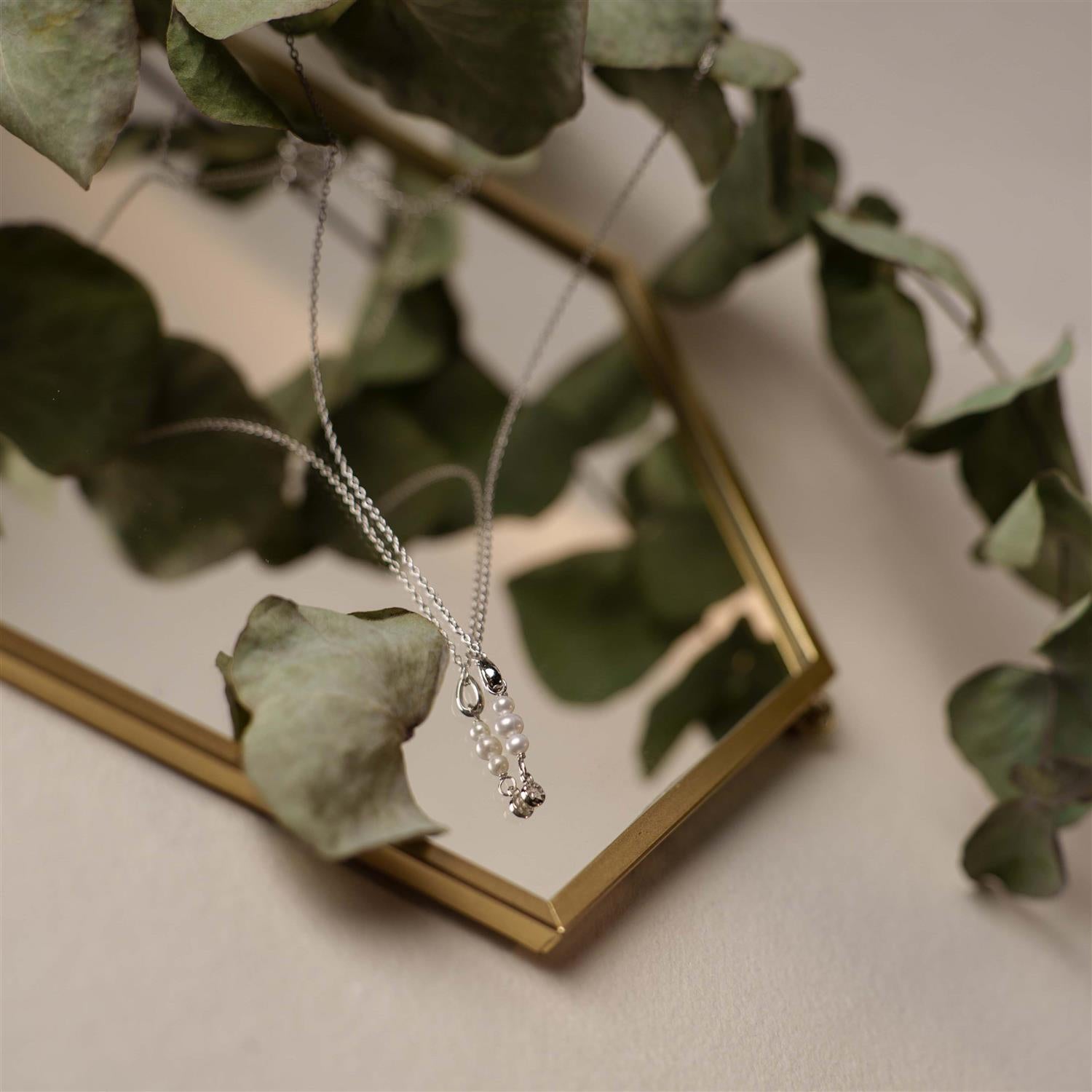 Fairy smykke i sølv med perler