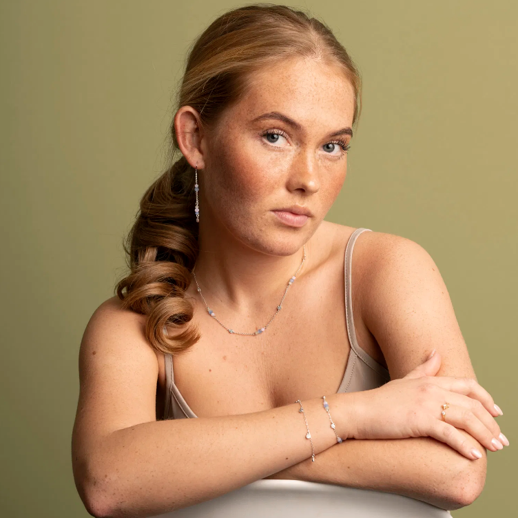 Fairy øredobber i sølv, Krystall