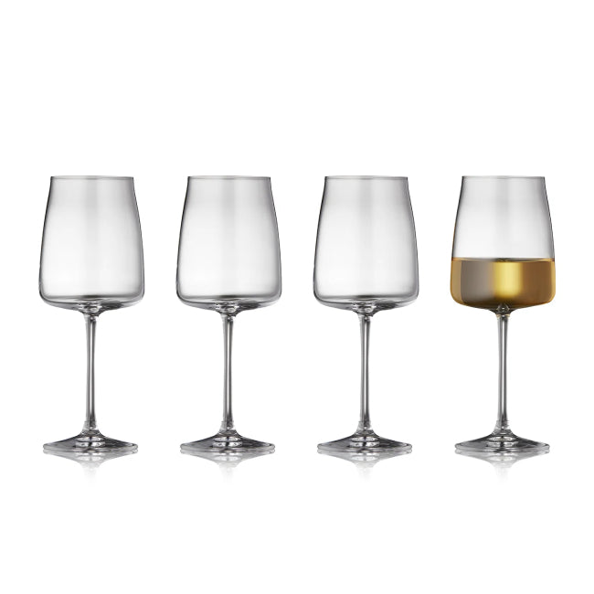 KRYSTAL ZERO HVITVINSGLASS 43 CL, 4 STK