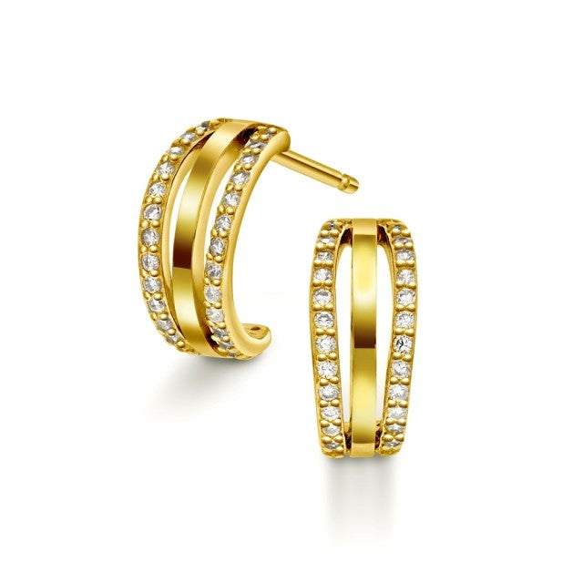 Øredobber i sølv med zirkonia