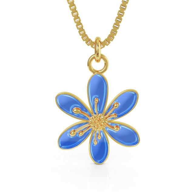 LIV Smykke i forgylt sølv, Blåveis