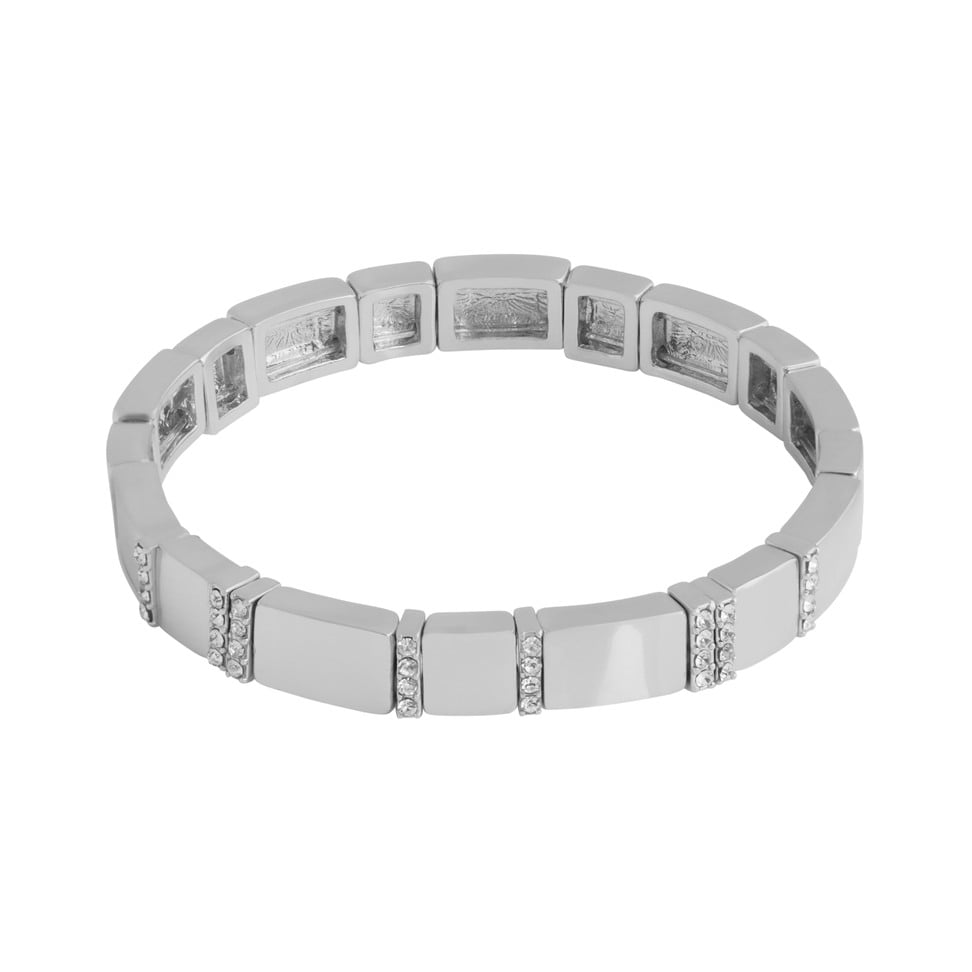 Brick elastisc line crystal armbånd