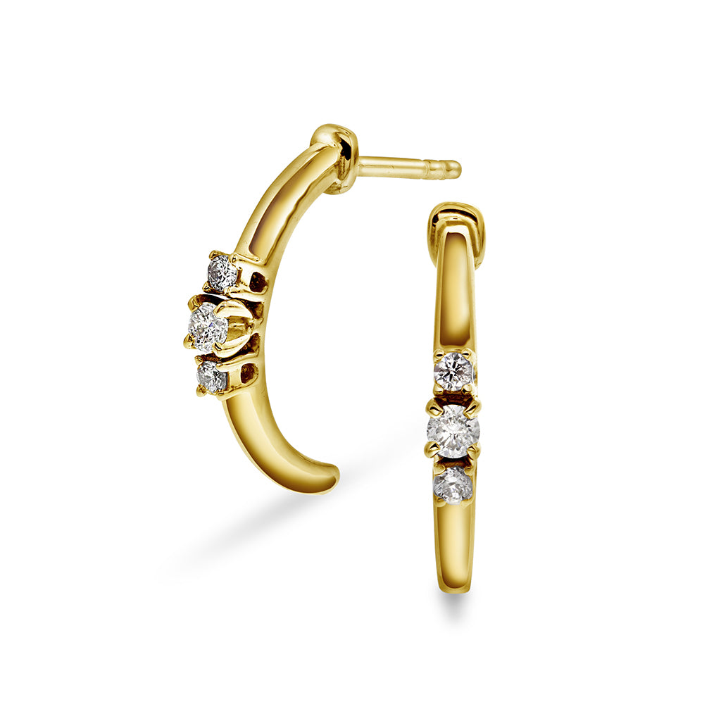 EMMA ØREDOBBER GULL MED DIAMANT 0,12 CT