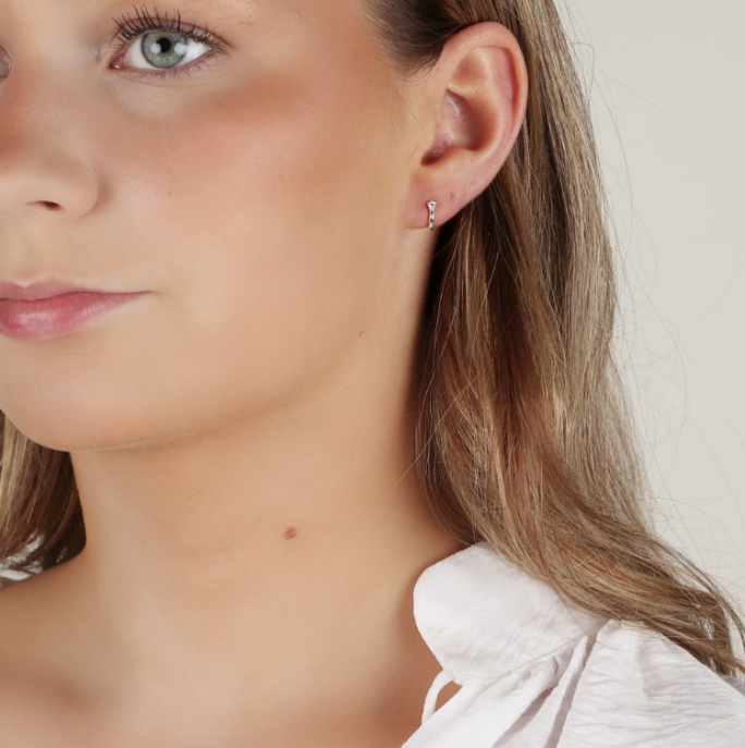 SIRI MINI FORSØLVET ØRERINGER