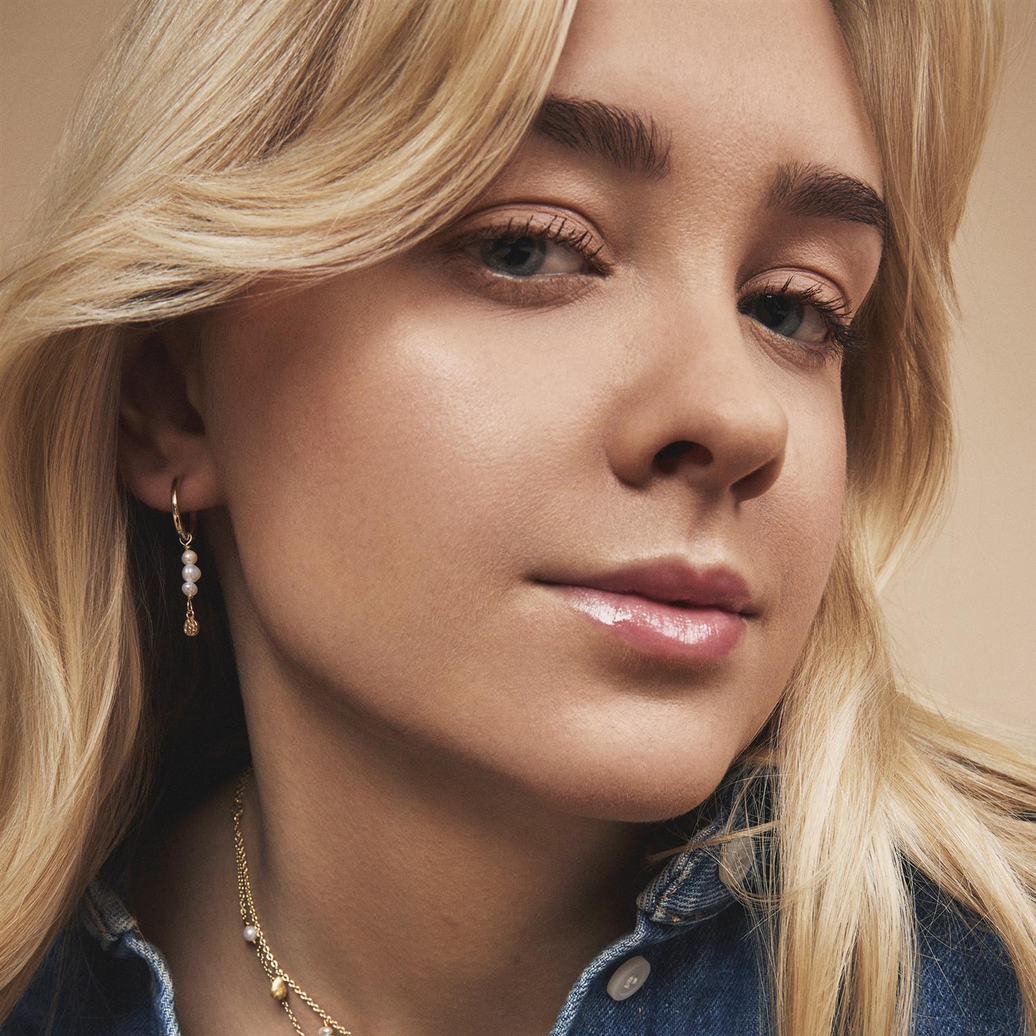 Fairy øreringer i sølv med perler