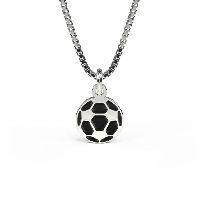 HALSKJEDE I SØLV, SORT FOTBALL