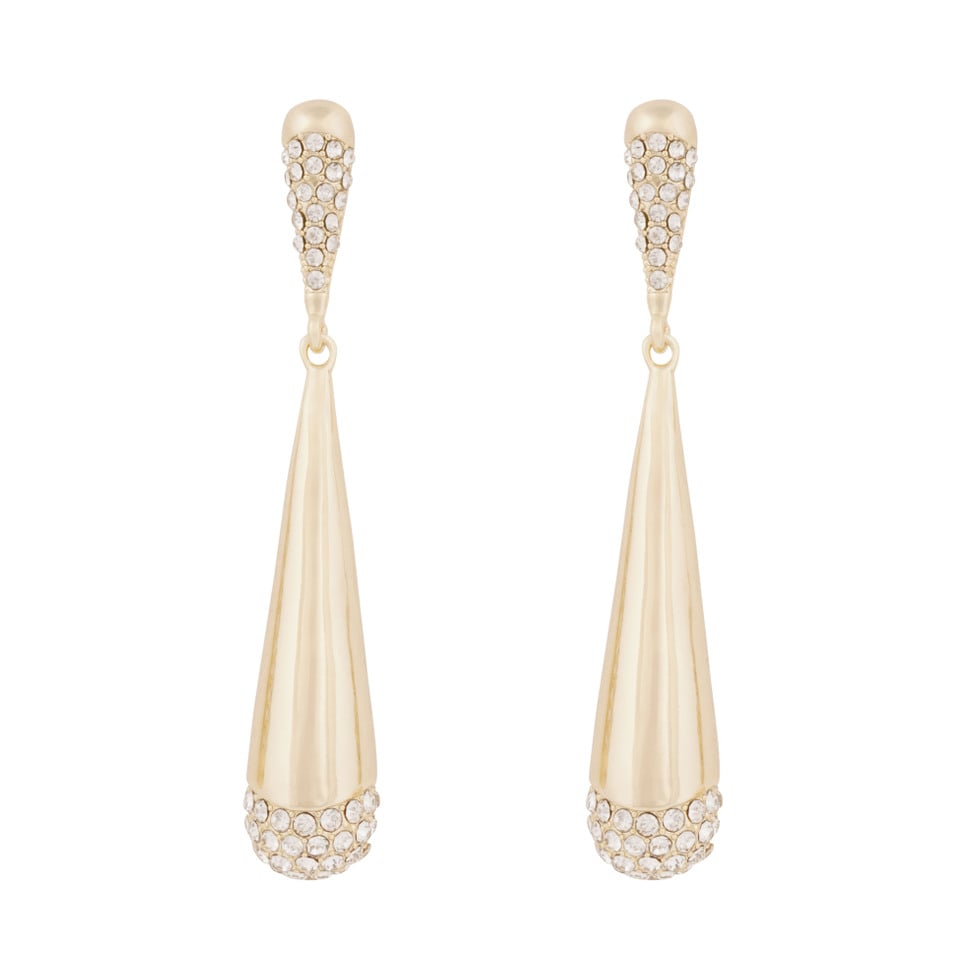 Veil mirror double crystal øredobber