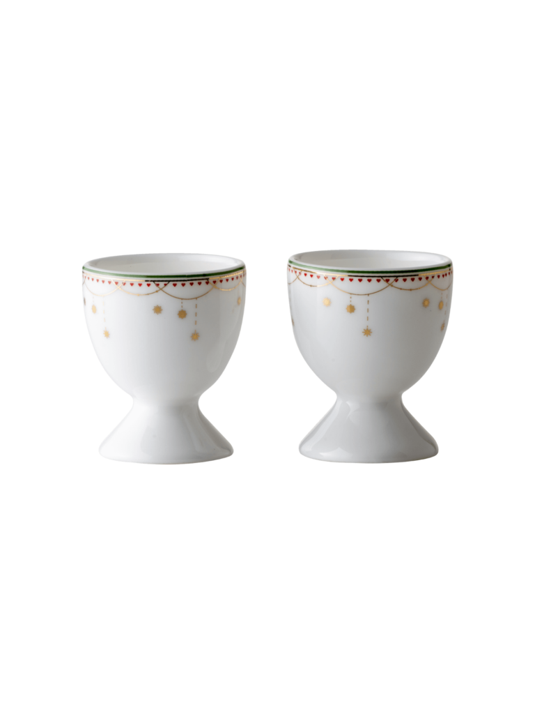 Julemorgen Girlander eggeglass, 2 pk
