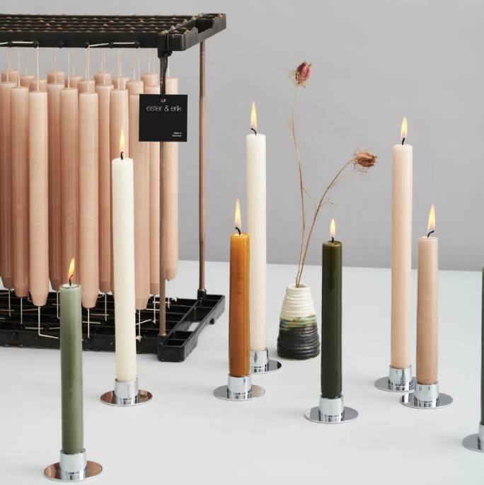 Lysestake blank sølv medium, 2 stk