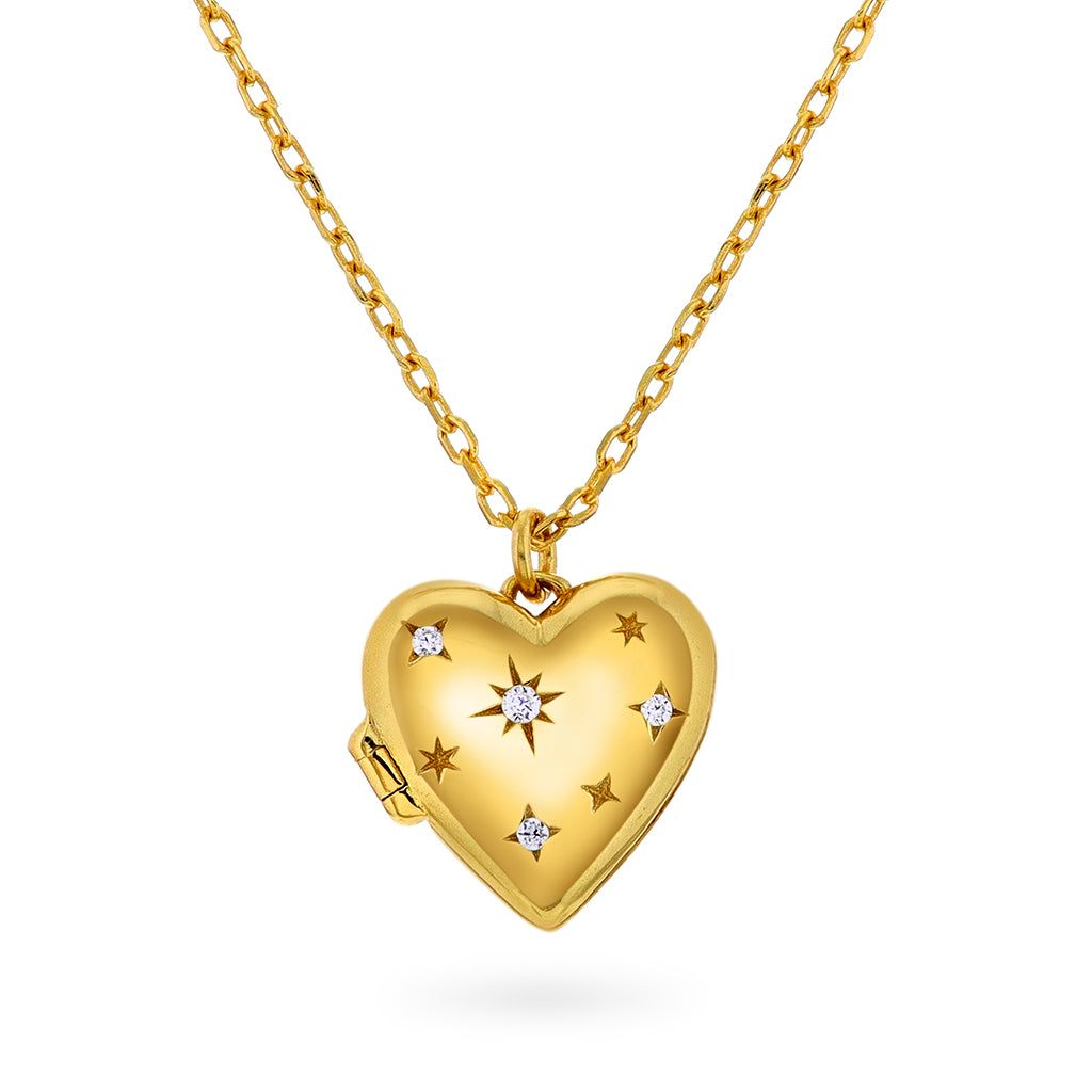 Memories medaljong i sølv, hjerte