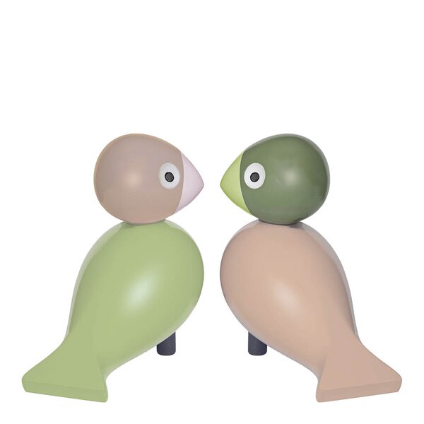 Turtelduer H9, Rosa og grønn