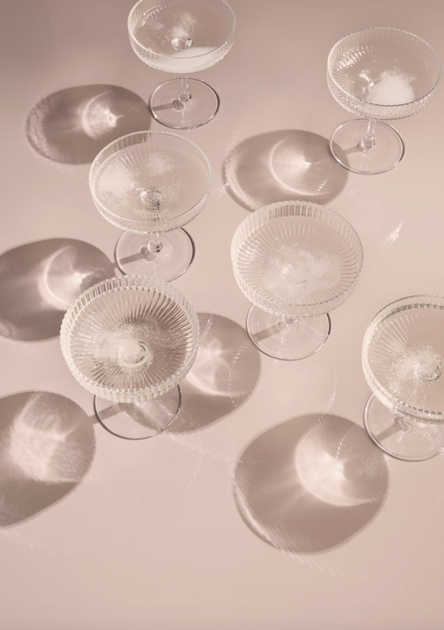 Ripple Champagne glass 2 stk, Clear