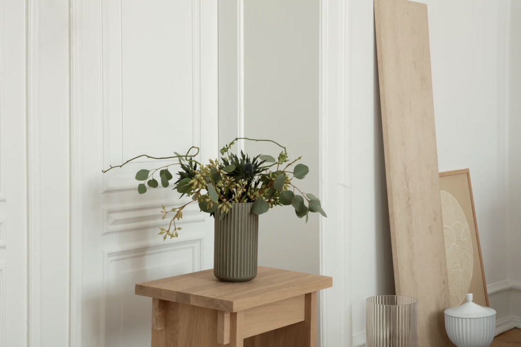 Vase H20,5, Olivengrønn