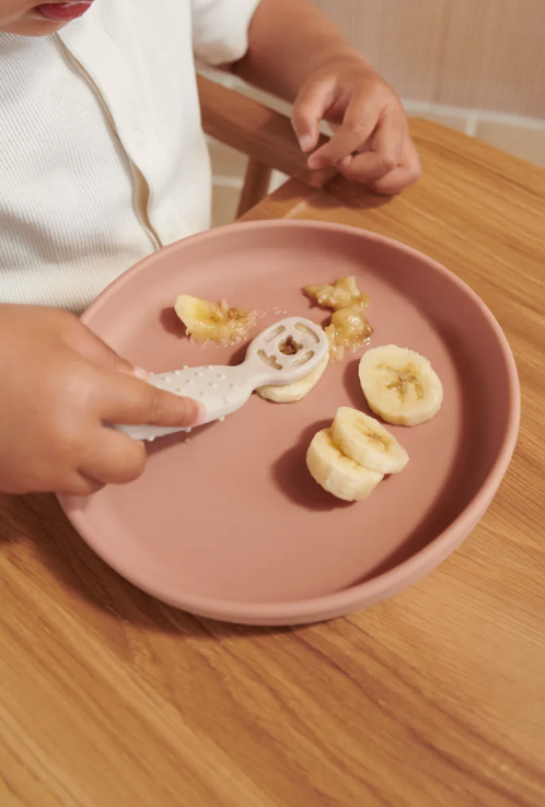 Caelia Baby Lær å spise selv skje 4pk, Pale Tuscany