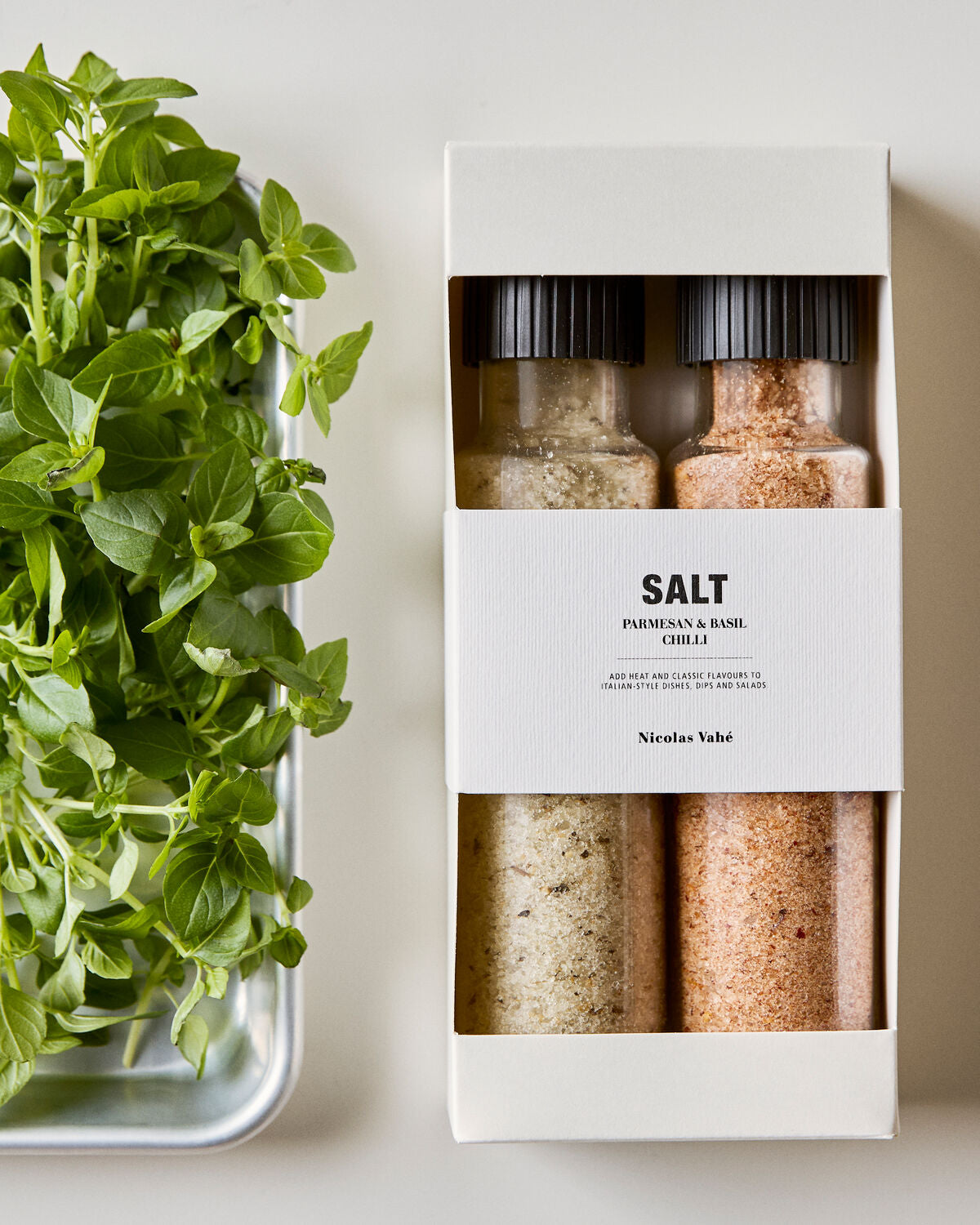 Salt, Gaveeske, Parmesan & Basil + Chilli
