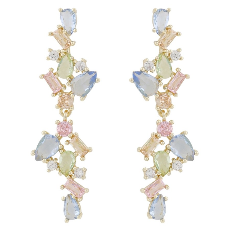 ENVY BIG FORSØLVET ØREDOBBER MED ZIRKONIA